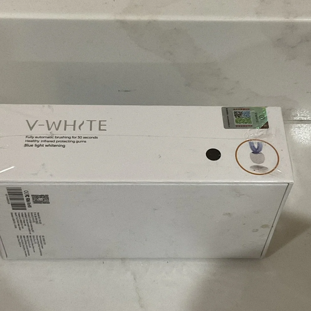 V WHITE Toothbrush Wireless Automatic 30 Second Brushing Blue Light Whitening